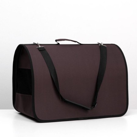 Bag - Animal carrying, 2 entrance, 49 x 30 x 35 cm, brown-2