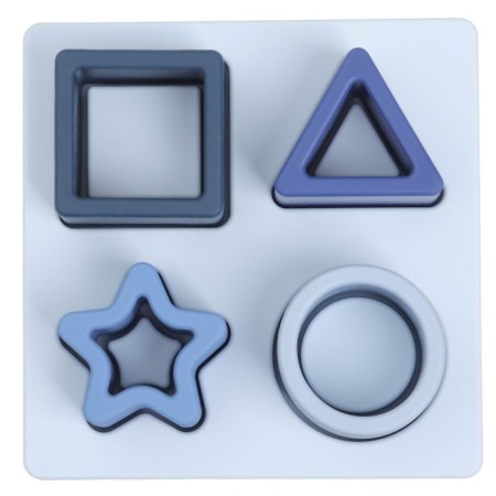 Developing toy - sorter “Study figures”, food silicone, blue color, Mum & Baby-10
