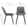 Stool on a metal frame Seda metal/velor, black/dark gray 50.5x57x83 cm