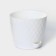 Pot for flowers with basal watering "Rumba", 1 l, white color