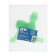 Water cutting tap zein, with a fitting, with a flat handle, pp, green