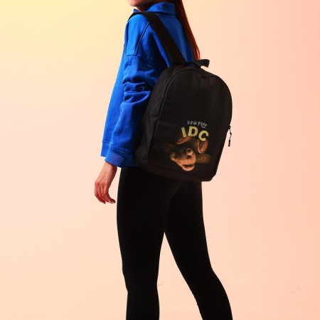 Backpack School Textile I Don’t Care, 38x14x27 cm, black color-6