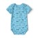 Body baby with short sleeve, color blue/raccoon, height 80