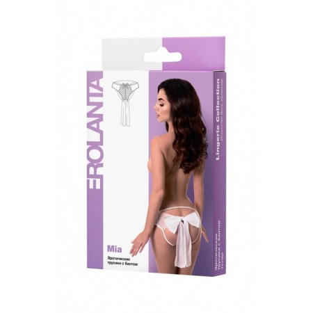 Erotic panties from ethnic glasses Erolata, with a bow, white color, size 42-44-9