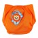 Reusable diaper "lion", 3-15 kg, orange color, crush me