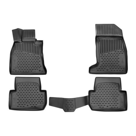 3D mats in the cabin for Kia Stinger (I, IR), 2017-2021, 2021-, liftback, 4 pcs.