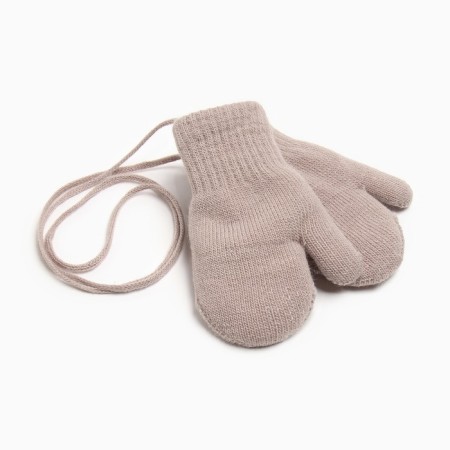 Mittens of two -layer Minaku "plain", col. Beige, rr 14 (4-5 years)-1