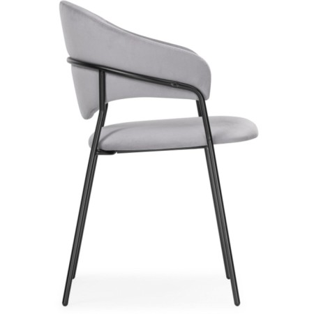 Chair on the metal frame Runso metal/velor, black/gray 57x56x82 cm-2