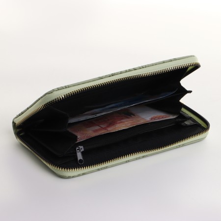 Women's wallet with lightning, green color-3