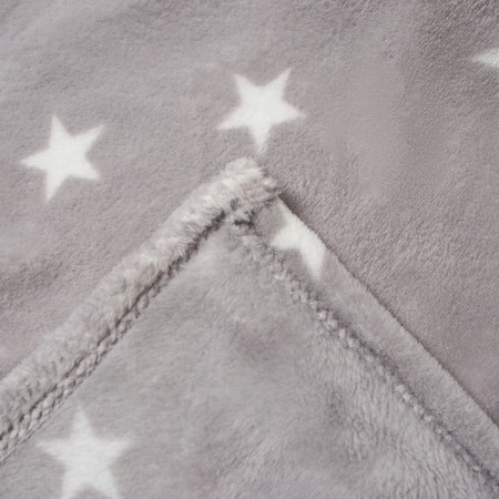 Plaid Ethel "Stars" 180*200 cm, 100% p/e, coral-flis 220 g/m2-2