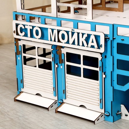 The prefabricated wooden model "Parking" Color-5