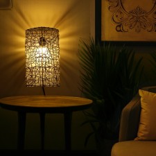 Lamp wall -mounted from the rattan 