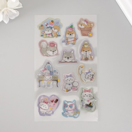 Plastic sticker "Home cutie" 20x9 cm-1