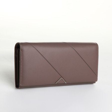 Women's wallet on a magnet, the color is pink-brown