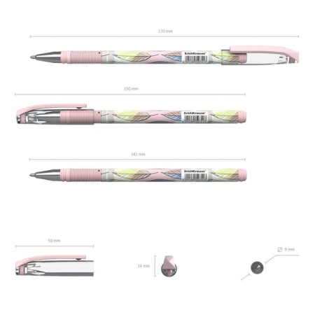 Ballic handle Erichkrause Colortouch Flora, node 0.7 mm, blue ink-2