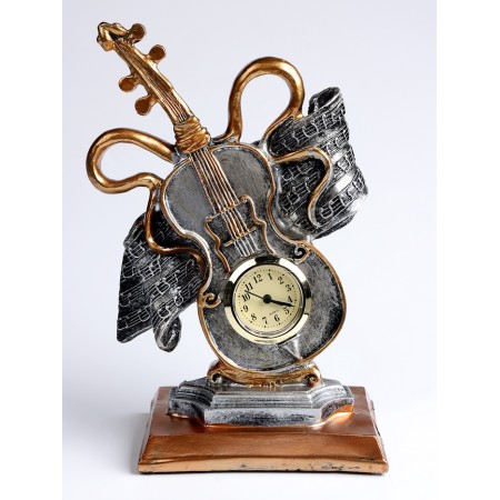Table interior clock, “violin”, on batteries, 14 × 8.2 × 24.5 cm, d-5 cm
