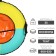 Tubing-vatrushka "Whirlwind", case diameter 70 cm, Mix color