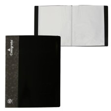 Folder with 100 A4 inserts, 700 μm, calligrata, pocket on the spine, black