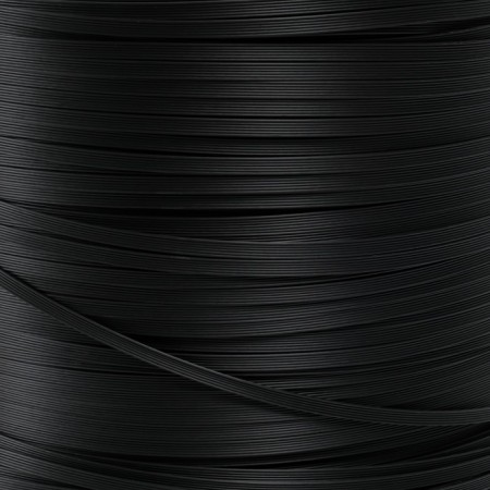 Artificial rattan 6 mm 500 m wave (black)-2