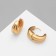 Earrings Metal "Chord" double circle, color gold