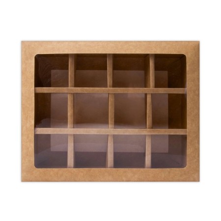Folding box under 12 sweets, craft, 19 x 15 x 3.6 cm-3