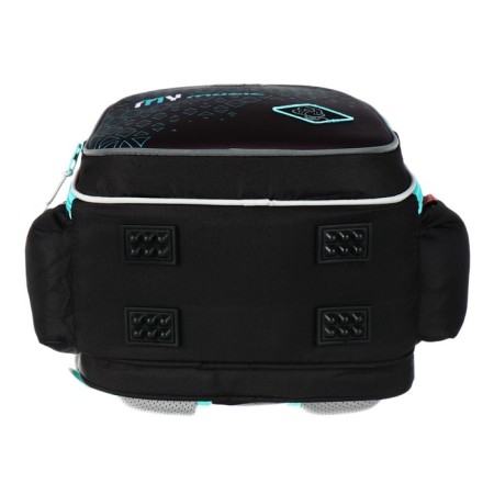 School backpack 37 x 28 x 13cm, ergonomic back, Across 557, black-6
