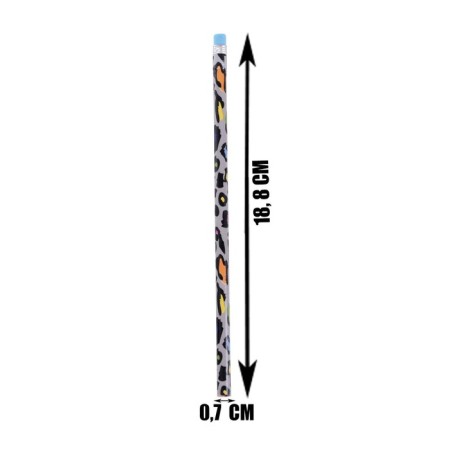 Black pencil with an eraser "Leopard", hardness of NV-2