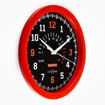 Wall clock, D-28 cm, interior, "speedometer", silent-1