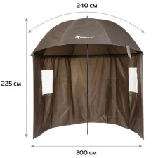 An umbrella with a NISUS tent, a diameter of 2.4 m, a straight line, half -closed