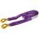 Ribbon SkyWay cable, 3 tons, 5 m, 2 hooks, reinforced, purple, s03101026