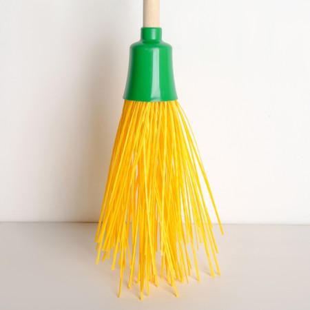 Polypropylene broom "Baby", with a cuttings, small, 95 cm, color mix-2