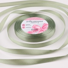 Satin tape, 10 mm × 23 ± 1 m, pistachio color No. 65