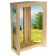 Wooden lampshade "dandelions" with glass inserts with UV seal, 33x29x12cm