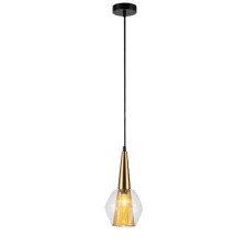 Светильник подвесной Indigo, 13002/1P Black. 1х40Вт, E14, 150х100х325/1860 мм, цвет прозрачный янтарный