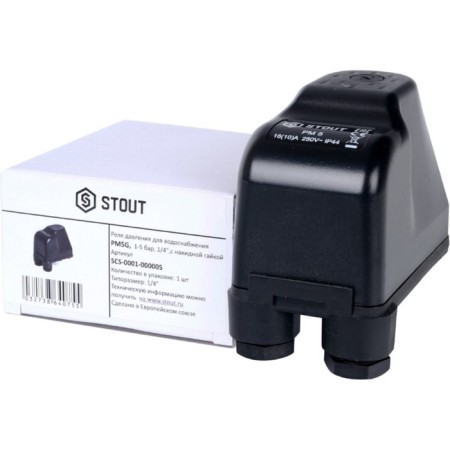Pressure relay Stout SCS-0001-000005, PM5G, 1-5 bar, 1/4 ", with a pitch nut-6