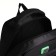 Youth backpack with a zipper, 4 pockets, black/green color