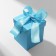 Gift box "Present" 6 × 6, blue