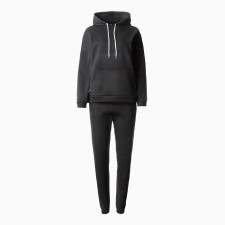 Women's costume with the basis (sweatshirt, trousers), black color, size 50