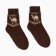 Women's socks, brown color, size 23-25