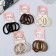 Hair elastic band "Milena" (set 4 pcs) spring bead, 4 cm, mix
