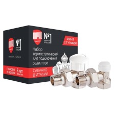 Термостатический комплект ROYAL THERMO, для подключения радиатора, угловой, 3/4", М30х1.5