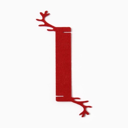 Decorative ring for napkins "Deer" ts. Bordo 15*5cm, 100%p/e felt-2