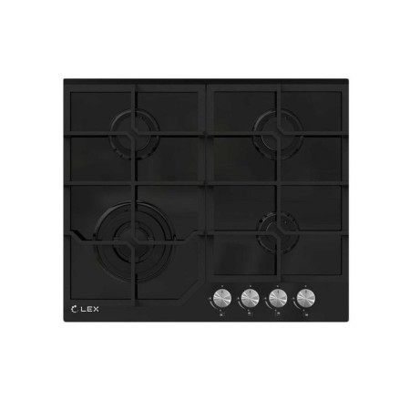 The hob Lex GVG 640-1 BL, gas, 4 burners, black
