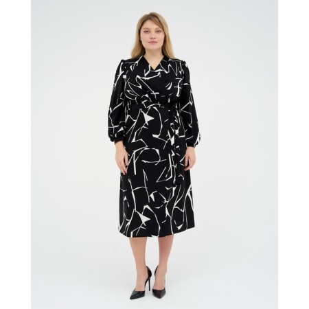Women's dress Mist, Plus-Size, R.50, Black-7