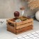 ADELICA wooden organizer for kitchen supplies, with handles and slats, 17 × 12 × 9 cm, oak