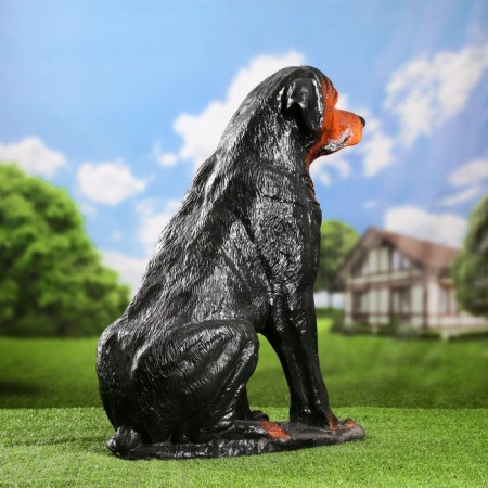 Garden figure "Rotweiler sitting" large 22x40x65cm-2