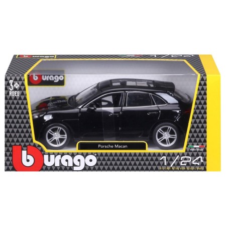 BBURAGO Porsche Macan, Die-Cast, 1:24, opening doors, black color-10
