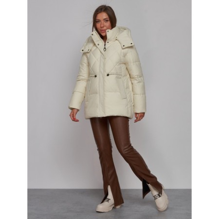 Winter jacket, size 42, beige color-1