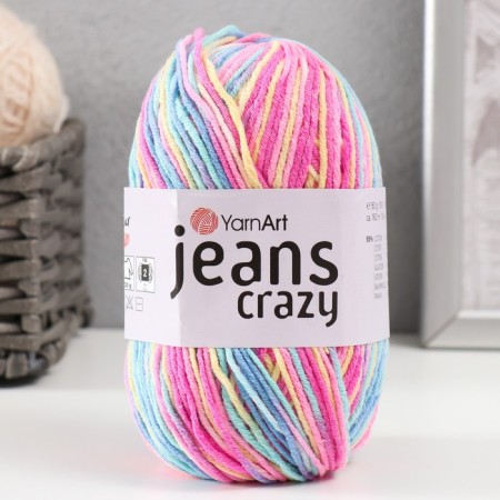 Yarn "Jeans Crazy" 55% cotton, 45% acrylic 160m/50g (7205 print)-4