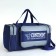 Sports bag with lightning, 3 pockets, long belt, black/blue color